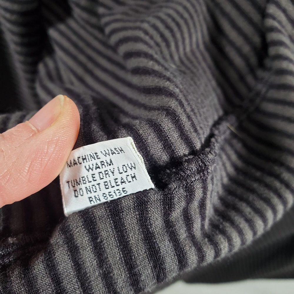 L Bryn Walker Knit Striped Shawl Collar Waterfall Cardigan Longline Lagenlook - Picture 7 of 13